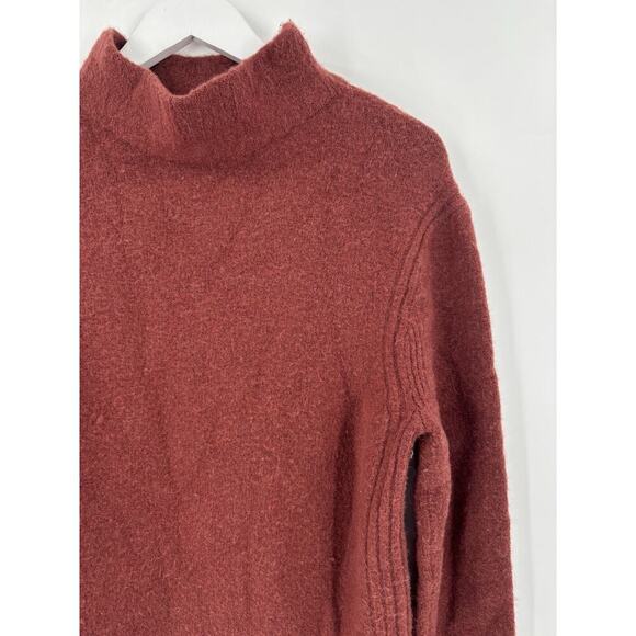 Point Sur Sweater Womens Large Red Burgundy Knit Pullover Nylon Wool Stretchy - Picture 3 of 16